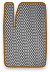 EVA коврик серый с коричневым кантом